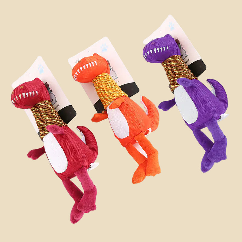 Plush Dinosaur Dog Toy