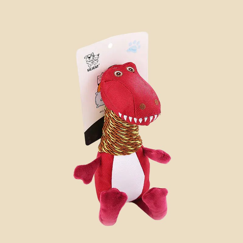 Plush Dinosaur Dog Toy