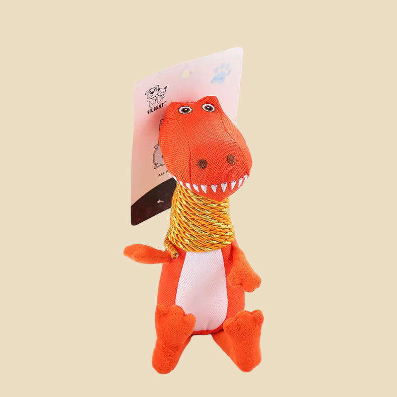 Plush Dinosaur Dog Toy