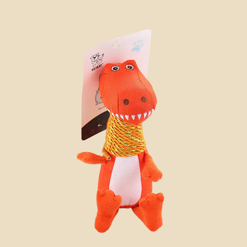 Plush Dinosaur Dog Toy